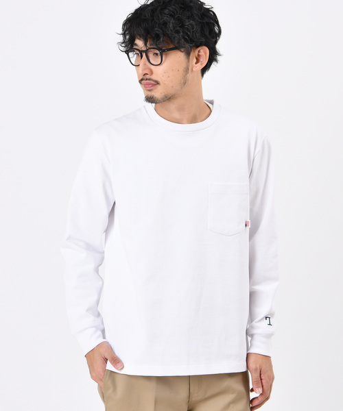 CIAOPANIC TYPY(チャオパニックティピー)の「USAコットンヘビーTシャツ(Tシャツ/カットソー・メンズ・ホワイト/ホワイト×ネイビー/ブラック/グレー/ベージュ/ネイビー・LARGE/MEDIUM/SMALL)」の2枚目の写真