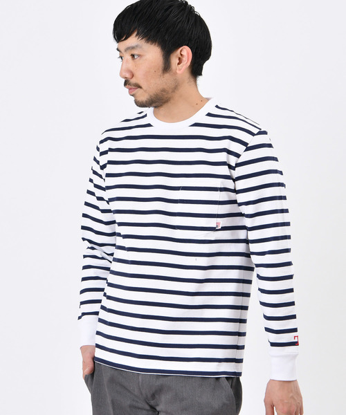 CIAOPANIC TYPY(チャオパニックティピー)の「USAコットンヘビーTシャツ(Tシャツ/カットソー・メンズ・ホワイト/ホワイト×ネイビー/ブラック/グレー/ベージュ/ネイビー・LARGE/MEDIUM/SMALL)」の3枚目の写真