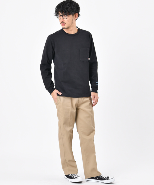 CIAOPANIC TYPY(チャオパニックティピー)の「USAコットンヘビーTシャツ(Tシャツ/カットソー・メンズ・ホワイト/ホワイト×ネイビー/ブラック/グレー/ベージュ/ネイビー・LARGE/MEDIUM/SMALL)」の16枚目の写真