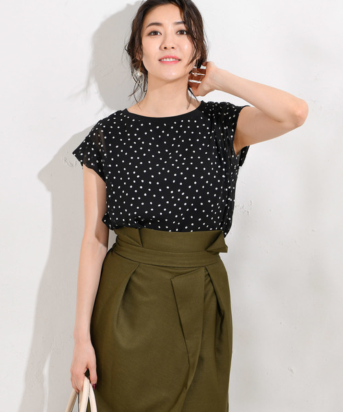 RIVE DROITE（リヴドロワ）の「ドットレイヤーブラウス（シャツ/ブラウス・レディース・ブラック・FREE）」の8枚目の写真