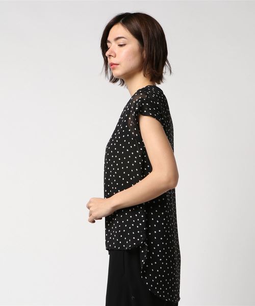 RIVE DROITE（リヴドロワ）の「ドットレイヤーブラウス（シャツ/ブラウス・レディース・ブラック・FREE）」の3枚目の写真