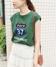 SLOBE IENA | WIFFLE ノースリーブTシャツ◆(Tシャツ/カットソー)