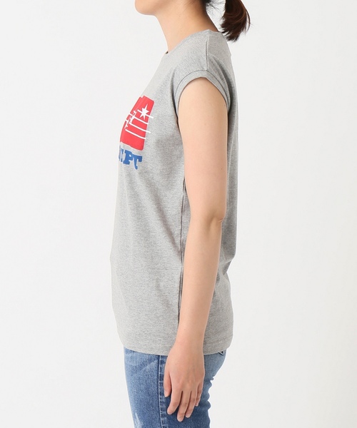 SLOBE IENA（スローブイエナ）の「WIFFLE ノースリーブTシャツ◆（Tシャツ/カットソー・レディース・グレー系その他/グリーン/パープル・FREE）」の11枚目の写真