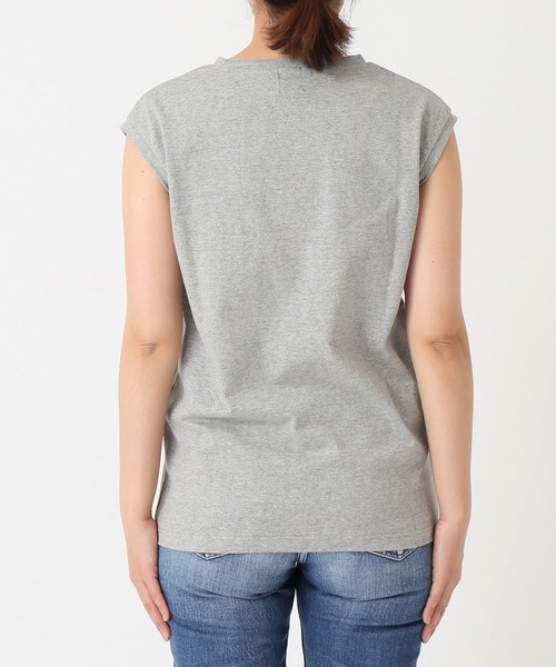 SLOBE IENA（スローブイエナ）の「WIFFLE ノースリーブTシャツ◆（Tシャツ/カットソー・レディース・グレー系その他/グリーン/パープル・FREE）」の12枚目の写真