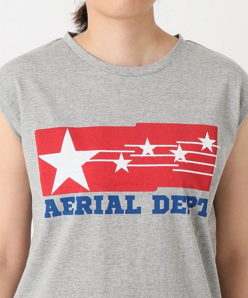 SLOBE IENA（スローブイエナ）の「WIFFLE ノースリーブTシャツ◆（Tシャツ/カットソー・レディース・グレー系その他/グリーン/パープル・FREE）」の13枚目の写真