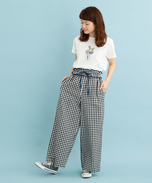 POU DOU DOU（プードゥドゥ）の「フリルベルトギャザーパンツ（その他パンツ・レディース・ブラック/ベージュ・3）」の5枚目の写真