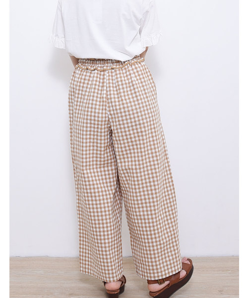 POU DOU DOU（プードゥドゥ）の「フリルベルトギャザーパンツ（その他パンツ・レディース・ブラック/ベージュ・3）」の8枚目の写真