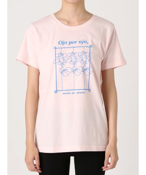 merry jenny（メリージェニー）の「スクエアrose Tee（Tシャツ/カットソー・レディース・ピンク/オフホワイト/ブラック・FREE）」の10枚目の写真