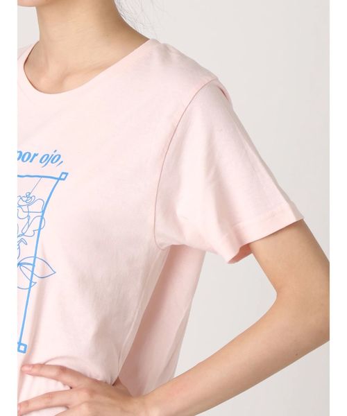 merry jenny（メリージェニー）の「スクエアrose Tee（Tシャツ/カットソー・レディース・ピンク/オフホワイト/ブラック・FREE）」の9枚目の写真