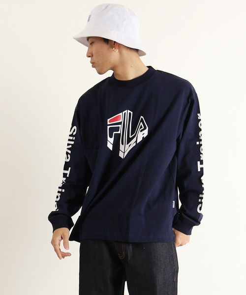 FILA heritage】フィラ デザイン袖ロゴクルーネックロング