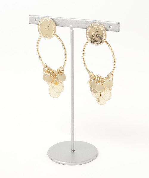 YECCA VECCA（イェッカヴェッカ）の「2wayコインMIXイヤリング（イヤリング・レディース・シルバー/ゴールド・FREE）」の2枚目の写真