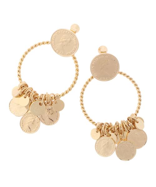 YECCA VECCA（イェッカヴェッカ）の「2wayコインMIXイヤリング（イヤリング・レディース・シルバー/ゴールド・FREE）」の4枚目の写真