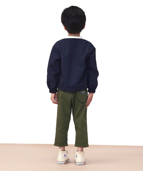 apres les cours（アプレレクール）の「ストレッチツイル8分丈パンツ（その他パンツ・キッズ・ネイビー/カーキ・90/100/110/120/80/130/140）」の4枚目の写真