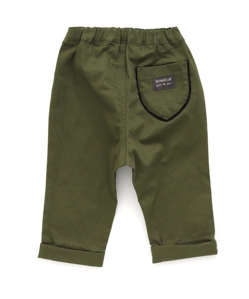 apres les cours（アプレレクール）の「ストレッチツイル8分丈パンツ（その他パンツ・キッズ・ネイビー/カーキ・90/100/110/120/80/130/140）」の11枚目の写真