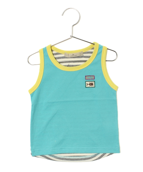 GLOBAL WORK（グローバルワーク）の「【GLOBAL WORK】キリカエワッペンタンク（タンクトップ・キッズ・ブルー/グリーン/ピンク/ネイビー/グレー/ホワイト・X-LARGE/SMALL/MEDIUM/LARGE）」の5枚目の写真