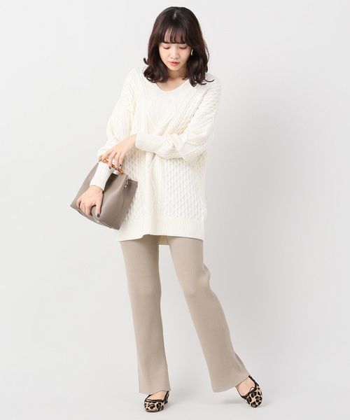 美品！noble Vis/Pe リブニットパンツ Noble（ノーブル）の「VIS/PE リブニットパンツ◇（その他パンツ
