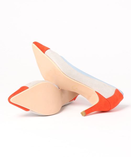 KOBE LETTUCE（コウベレタス）の「サイドカットポインテッドトゥパネルカラーパンプス（パンプス・レディース・ホワイト系その他/ピンク/オレンジ/ベージュ/ブラック・S/M/L/LL）」の6枚目の写真