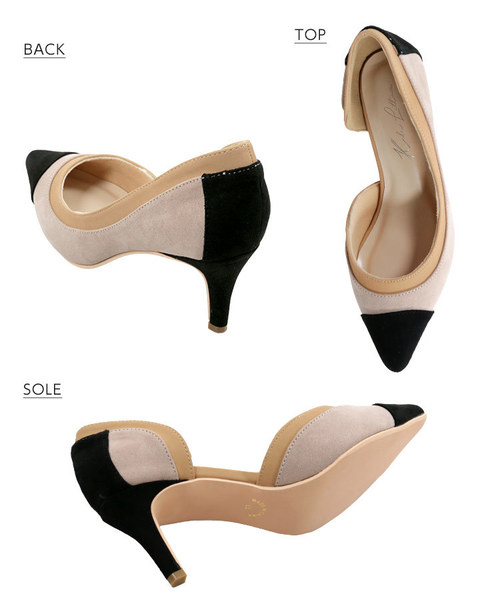 KOBE LETTUCE（コウベレタス）の「サイドカットポインテッドトゥパネルカラーパンプス（パンプス・レディース・ホワイト系その他/ピンク/オレンジ/ベージュ/ブラック・S/M/L/LL）」の12枚目の写真