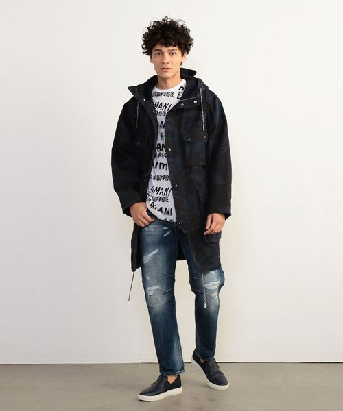ARMANI EXCHANGE(アルマーニエクスチェンジ)の「【A|Xアルマーニ エクスチェンジ】カモフラージュ柄 モッズコート(モッズコート・メンズ・カモフラージュ/グレー系カモフラージュ・SMALL/MEDIUM/LARGE/X-LARGE/X-SMALL)」の8枚目の写真