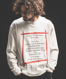 Jih Nunc | mlt2476-ロングスリーブプリントTシャツ -IJIN MEIGEN SHU-(Tシャツ/カットソー)