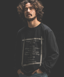 Jih Nunc | mlt2476-ロングスリーブプリントTシャツ -IJIN MEIGEN SHU-(Tシャツ/カットソー)