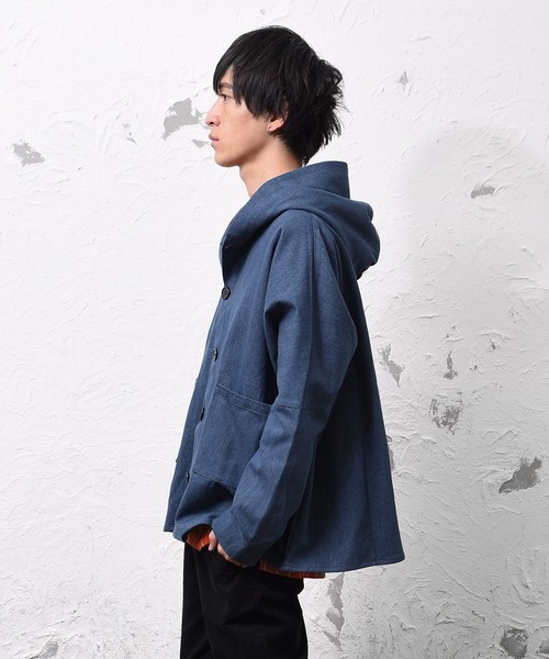 MinoriTY（マイノリティ）の「デニムBIGマウンテンパーカー オーバーサイズ（その他アウター・メンズ・インディゴブルー/ブルー・M/L）」の3枚目の写真