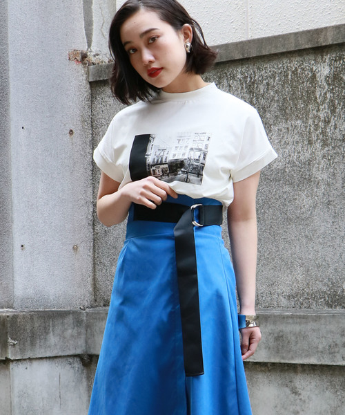 &g'aime（アンジェム）の「【&g'aime】フォトプリントTシャツ（Tシャツ/カットソー・レディース・ホワイト/ブラック・FREE）」の11枚目の写真