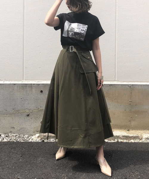 &g'aime（アンジェム）の「【&g'aime】フォトプリントTシャツ（Tシャツ/カットソー・レディース・ホワイト/ブラック・FREE）」の9枚目の写真