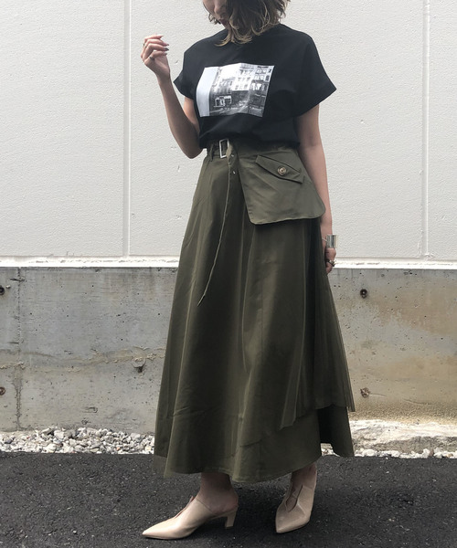 &g'aime（アンジェム）の「【&g'aime】フォトプリントTシャツ（Tシャツ/カットソー・レディース・ホワイト/ブラック・FREE）」の13枚目の写真