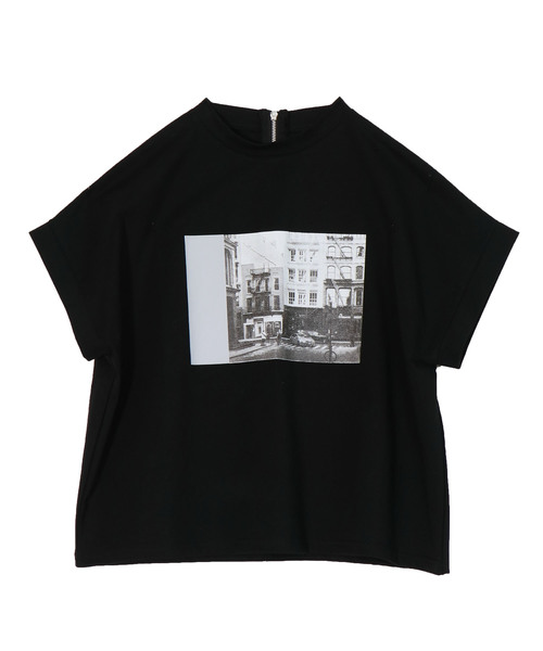 &g'aime（アンジェム）の「【&g'aime】フォトプリントTシャツ（Tシャツ/カットソー・レディース・ホワイト/ブラック・FREE）」の8枚目の写真