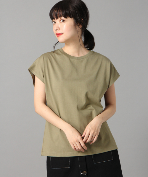 LOWRYS FARM（ローリーズファーム）の「トルコオーガニックＦＳ　831192（Tシャツ/カットソー・レディース・ブラック/ベージュ/オフホワイト/カーキ・FREE）」の10枚目の写真