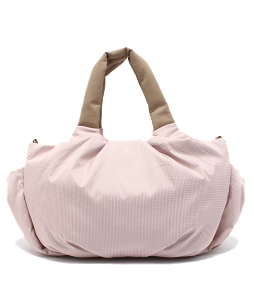 PLST(プラステ)の「格子柄2WAYナイロンショルダーバッグ(中)(ショルダーバッグ・レディース・ライトグレー/ネイビー/ピンク・FREE)」の3枚目の写真