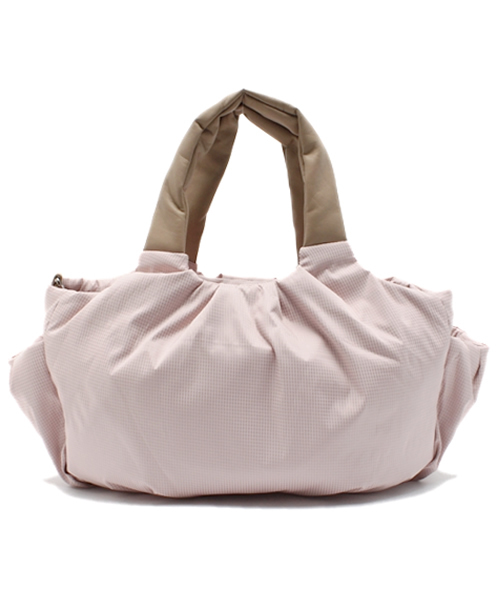 PLST(プラステ)の「格子柄2WAYナイロンショルダーバッグ(中)(ショルダーバッグ・レディース・ライトグレー/ネイビー/ピンク・FREE)」の5枚目の写真