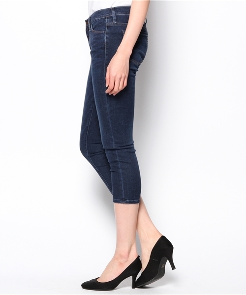 PLST（プラステ）の「【healthy】 クロップドデニムパンツ（デニムパンツ・レディース・ホワイト/インディゴブルー/ダークインディゴブルー・23inch/26inch/24inch/25inch）」の4枚目の写真