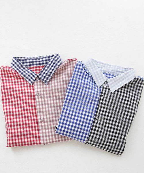 antiqua（アンティカ）の「チェック柄シャツ（シャツ/ブラウス・レディース・ブルー系その他/レッド系その他・M/L/XL）」の5枚目の写真