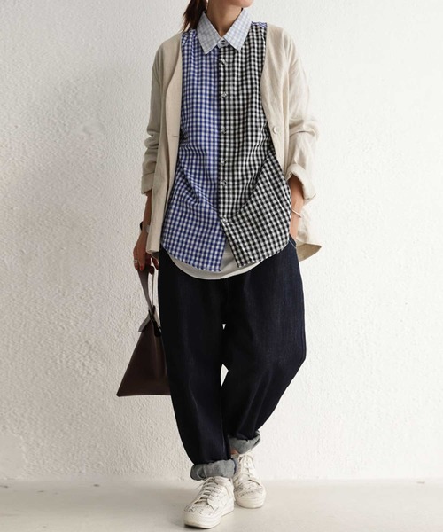 antiqua（アンティカ）の「チェック柄シャツ（シャツ/ブラウス・レディース・ブルー系その他/レッド系その他・M/L/XL）」の13枚目の写真