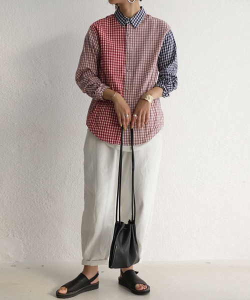 antiqua（アンティカ）の「チェック柄シャツ（シャツ/ブラウス・レディース・ブルー系その他/レッド系その他・M/L/XL）」の18枚目の写真
