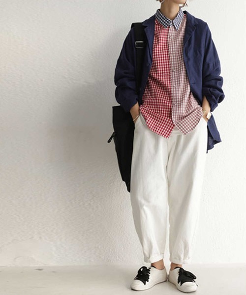 antiqua（アンティカ）の「チェック柄シャツ（シャツ/ブラウス・レディース・ブルー系その他/レッド系その他・M/L/XL）」の8枚目の写真