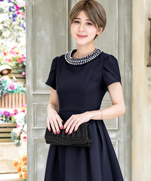 Cinderella(シンデレラ)の「パーティーバッグ パール バッグ 結婚式 クラッチバッグ 大きめ ショルダー(クラッチバッグ・レディース・ベージュ/ブラック/シルバー・ONE SIZE)」の5枚目の写真