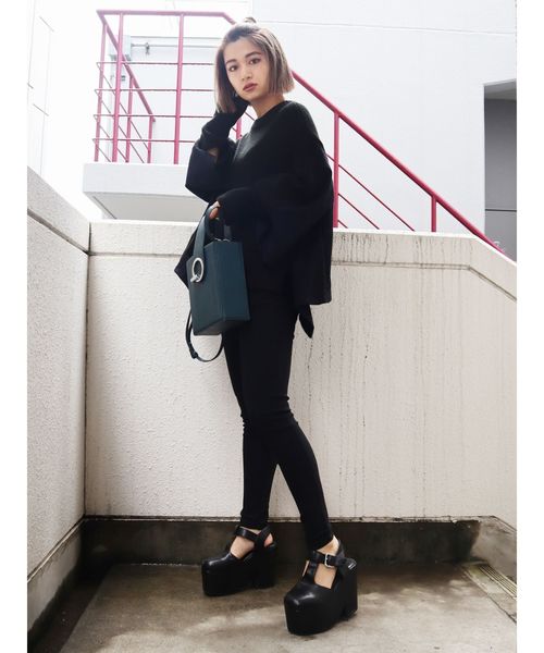 EMODA（エモダ）の「2WAYドッキングニットトップ（ニット/セーター・レディース・ブラック/ブラウン・FREE）」の13枚目の写真