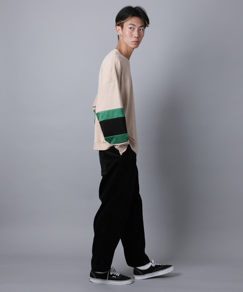 House of Blues（ハウスオブブルース）の「【HOUSE OF BLUES/ハウスオブブルース】スウェードポンチ袖切替クルー（スウェット・メンズ・ブラック/ベージュ/ネイビー・M/L/XL）」の6枚目の写真