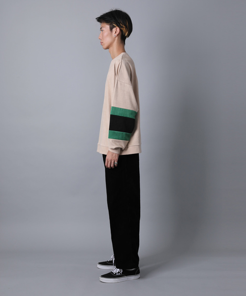 House of Blues（ハウスオブブルース）の「【HOUSE OF BLUES/ハウスオブブルース】スウェードポンチ袖切替クルー（スウェット・メンズ・ブラック/ベージュ/ネイビー・M/L/XL）」の15枚目の写真