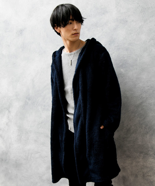 TopIsm（トップイズム）の「ビッグシルエット シャギーボアコーディガン（パーカー・メンズ・ブラック/ベージュ/ネイビー/テラコッタ/グレー/チェック/モカ/グレー系その他・M/L）」の7枚目の写真