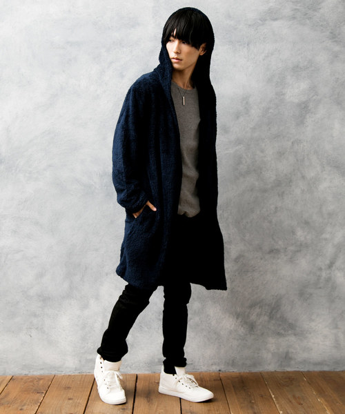 TopIsm（トップイズム）の「ビッグシルエット シャギーボアコーディガン（パーカー・メンズ・ブラック/ベージュ/ネイビー/テラコッタ/グレー/チェック/モカ/グレー系その他・M/L）」の19枚目の写真