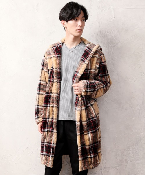 TopIsm（トップイズム）の「ビッグシルエット シャギーボアコーディガン（パーカー・メンズ・ブラック/ベージュ/ネイビー/テラコッタ/グレー/チェック/モカ/グレー系その他・M/L）」の20枚目の写真