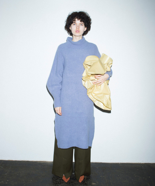 Raccon Wool ワンピース Knit Dress ハイネックニットワンピース ワンピース Knit Wool Dresslave ドレス レイブ のファッション