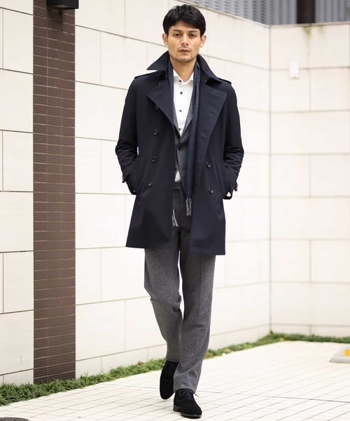 MICHEL KLEIN HOMME (ミッシェルクランオム)の「コート(アルレッティ)(トレンチコート・メンズ・ネイビー/ブラック・46/51/48)」の4枚目の写真
