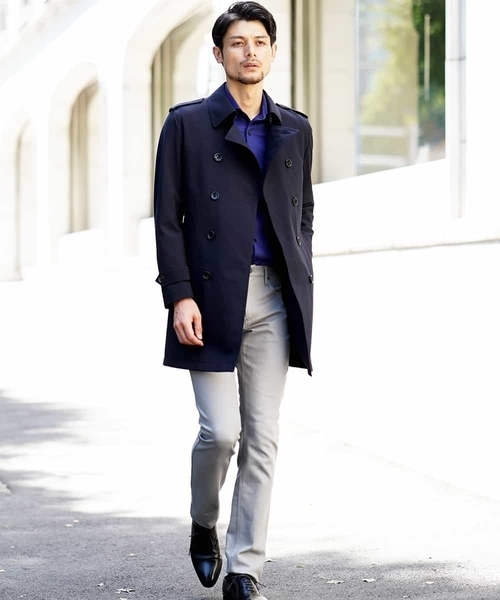 MICHEL KLEIN HOMME (ミッシェルクランオム)の「コート(アルレッティ)(トレンチコート・メンズ・ネイビー/ブラック・46/51/48)」の5枚目の写真