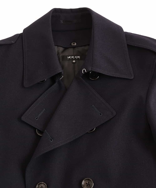 MICHEL KLEIN HOMME (ミッシェルクランオム)の「コート(アルレッティ)(トレンチコート・メンズ・ネイビー/ブラック・46/51/48)」の6枚目の写真
