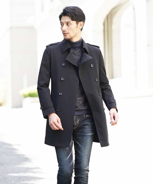 MICHEL KLEIN HOMME (ミッシェルクランオム)の「コート(アルレッティ)(トレンチコート・メンズ・ネイビー/ブラック・46/51/48)」の12枚目の写真